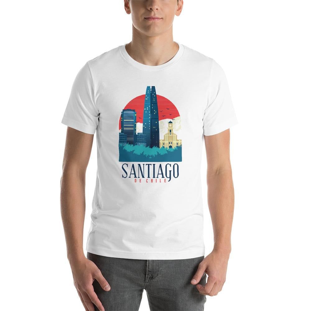 Santiago Chile Half Sleeve Tshirt — detail view 2