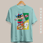 Shinchan Comic Unisex Oversized T-Shirt — back view