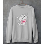 Shiro With Letter Unisex Sweatshirt — Grey