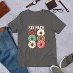 Donut Six Pack Half Sleeve T-Shirt — Charcoal