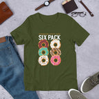 Donut Six Pack Half Sleeve T-Shirt — Olive