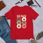 Donut Six Pack Half Sleeve T-Shirt — Red
