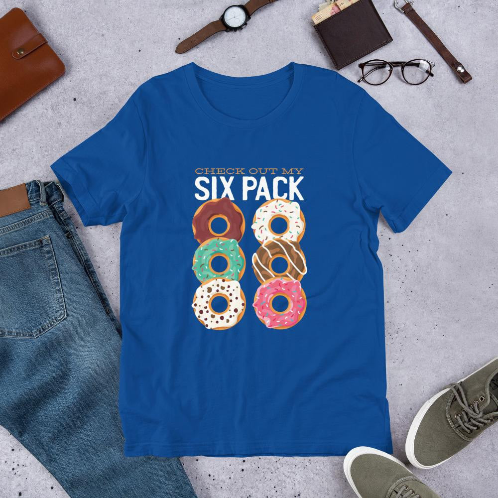 Donut Six Pack Half Sleeve T-Shirt — Blue