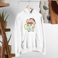Sleepy Shinchan Unisex Hooded Sweatshirt — White