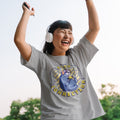 Slow Gaming Sloth oversized tee front graphic – Fourth Dimension Club