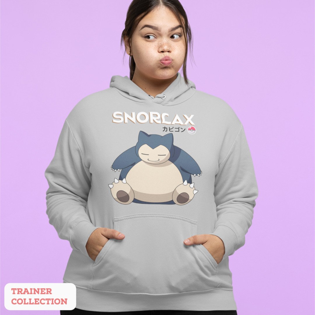 Snorlax Unisex Hooded Sweatshirt — Grey