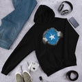 Somalia Flag Unisex Hooded Sweatshirt — Black