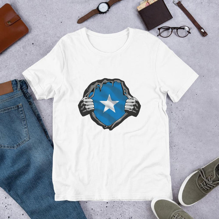 Somalia Flag Half Sleeve T-Shirt