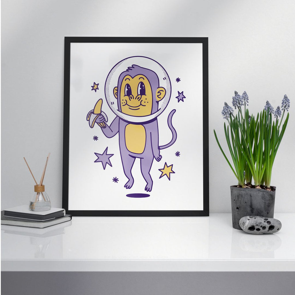Space Monkey Framed Poster — A3 12 X 18 Inch (2)