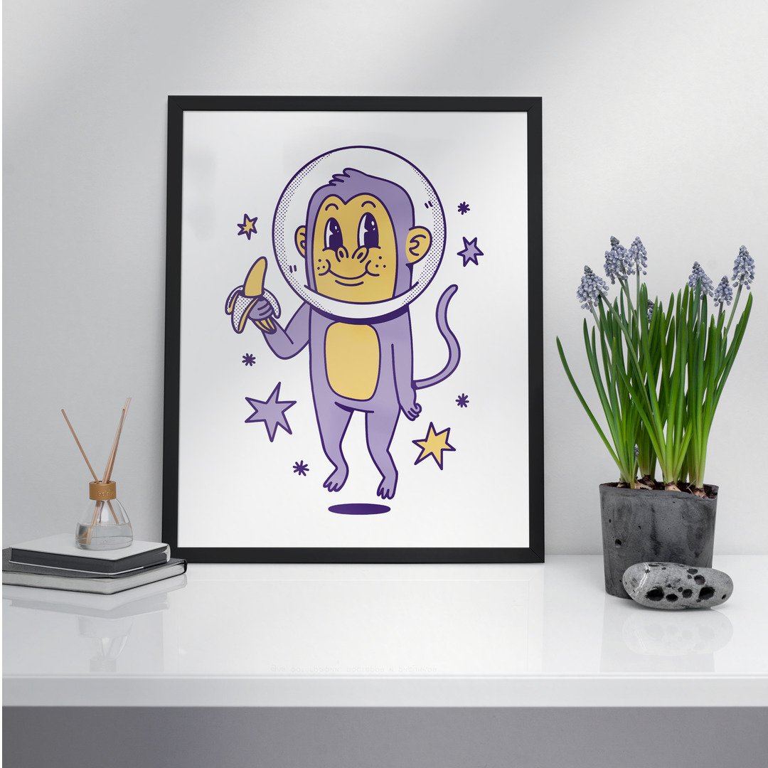 Space Monkey Framed Poster — A3 12 X 18 Inch (2)
