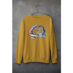 Space Paddleboarding Unisex Sweatshirt — Mustard