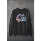 Space Paddleboarding Unisex Sweatshirt — Black
