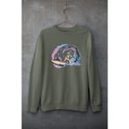 Space Paddleboarding Unisex Sweatshirt — Olive