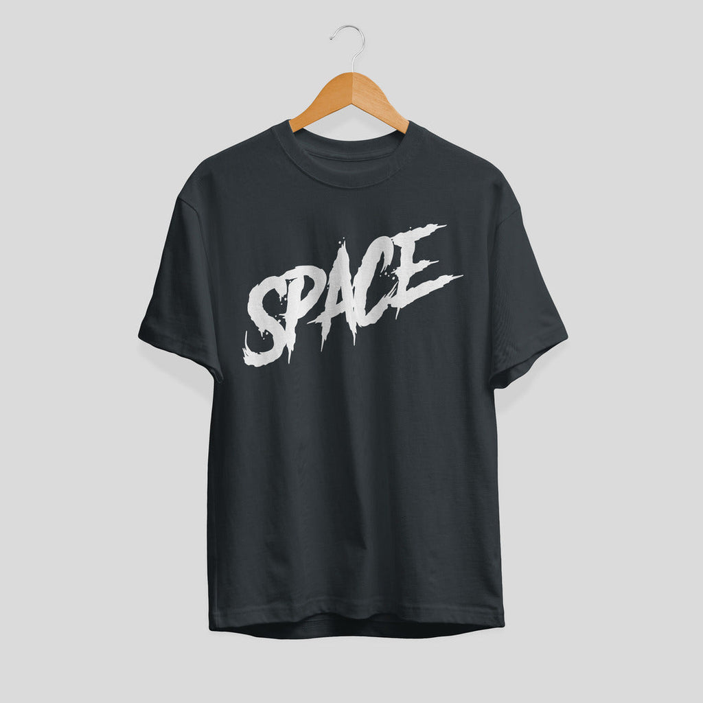 Space Typography science tee front graphic – Fourth Dimension Club