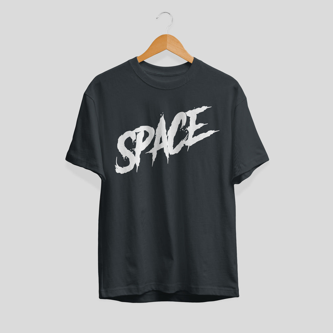 Space Typography science tee front graphic – Fourth Dimension Club