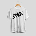Space Typography Unisex Half Sleeve T-Shirt — White