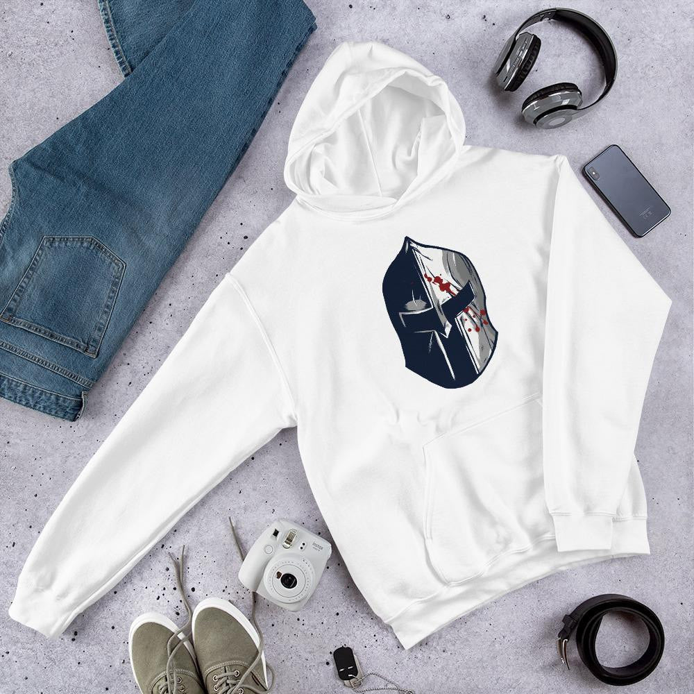 Spartan Helmet graphic hoodie – Fourth Dimension Club