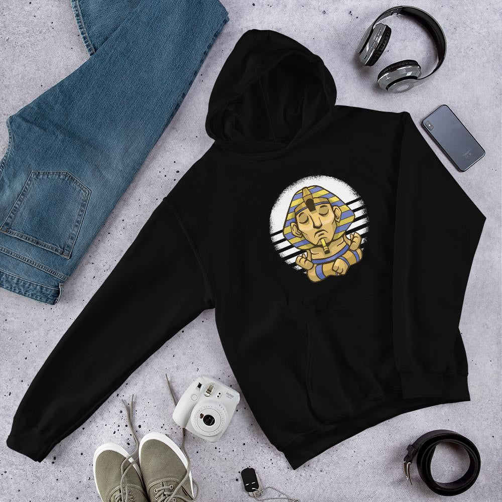 Sphynx Yoga Unisex Hooded Sweatshirt — Black