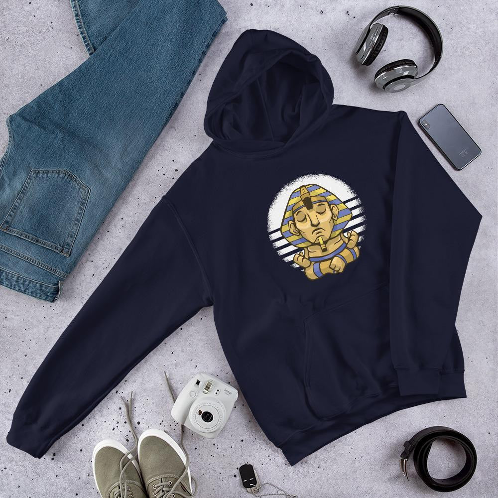 Sphynx Yoga Unisex Hooded Sweatshirt — Navy