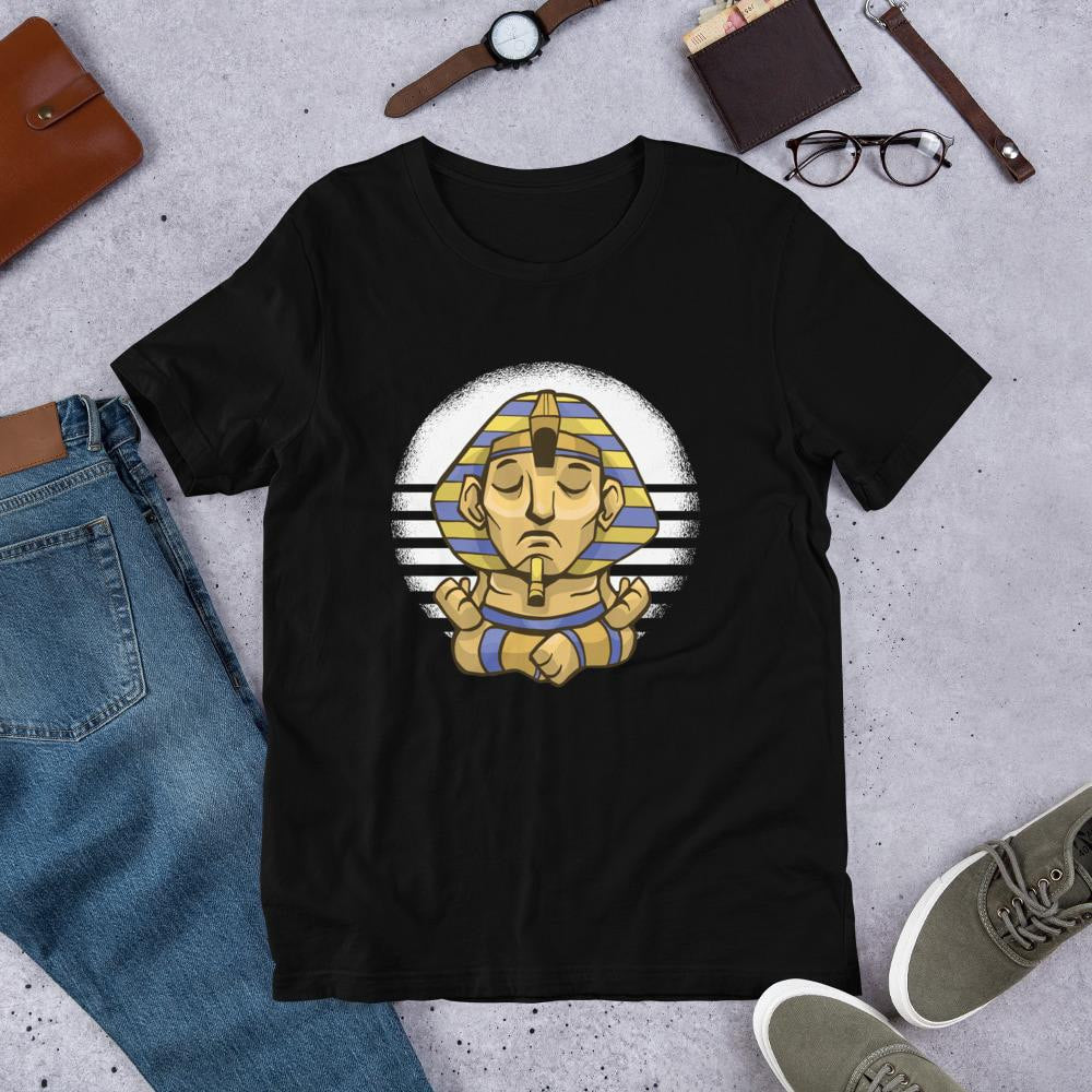 Sphynx Yoga Half Sleeve T-Shirt — Black