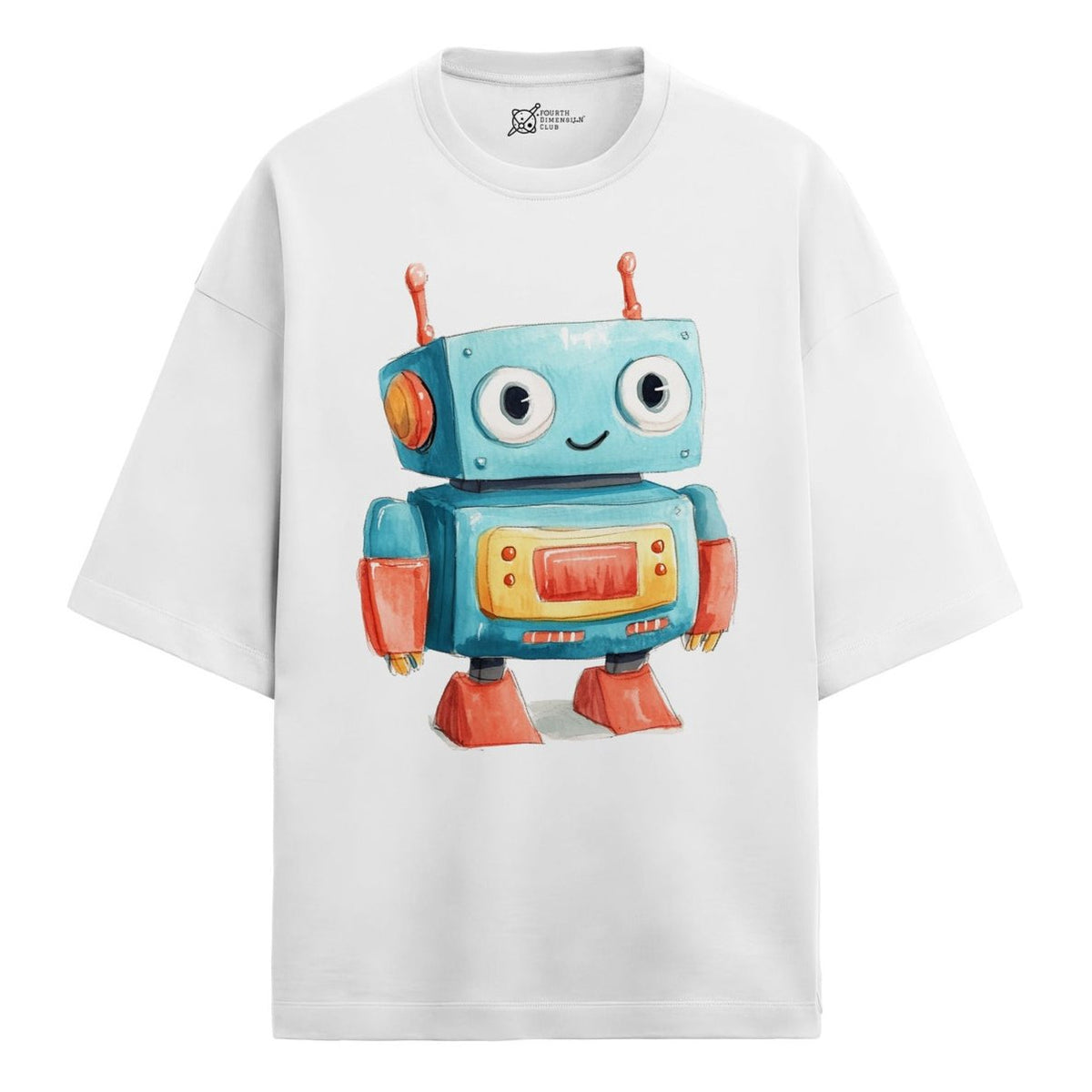 Sprocket Oversized French Terry T-Shirt — white-1
