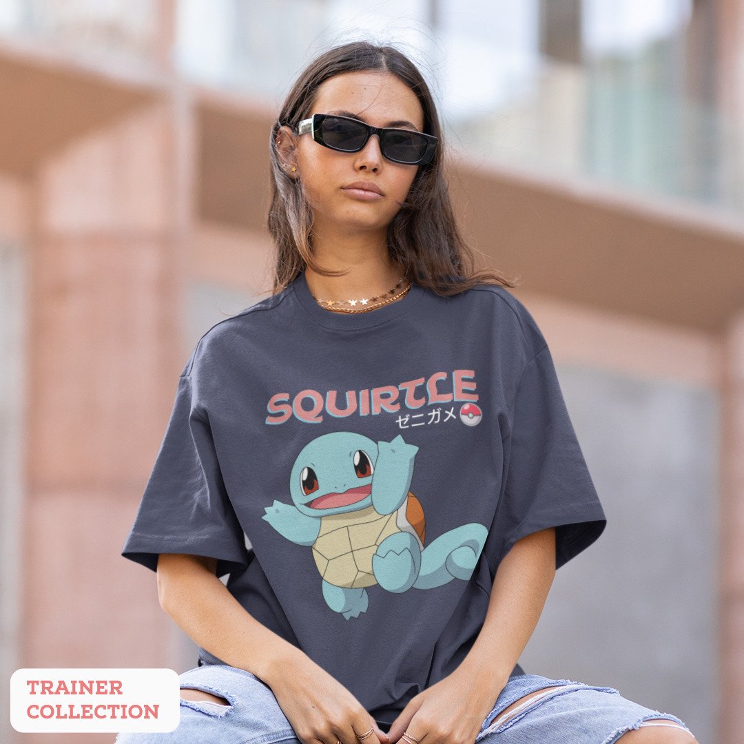 Squirtle Unisex Oversized T-Shirt — Navy