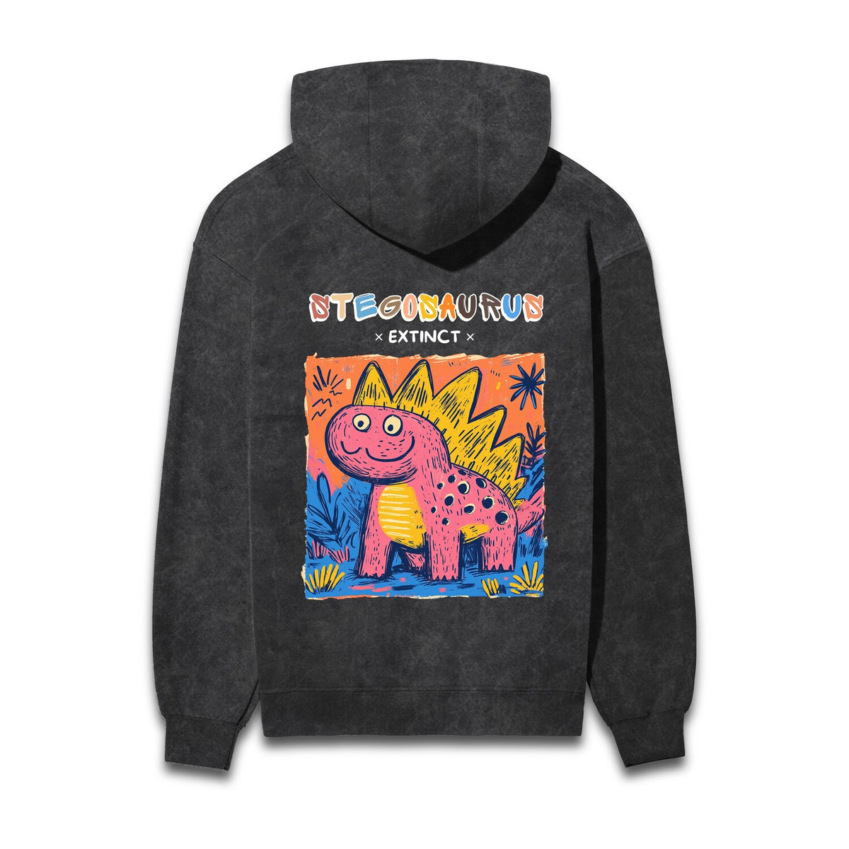 Stegosaurus Acid Wash Hooded Sweatshirts #AncientArchives