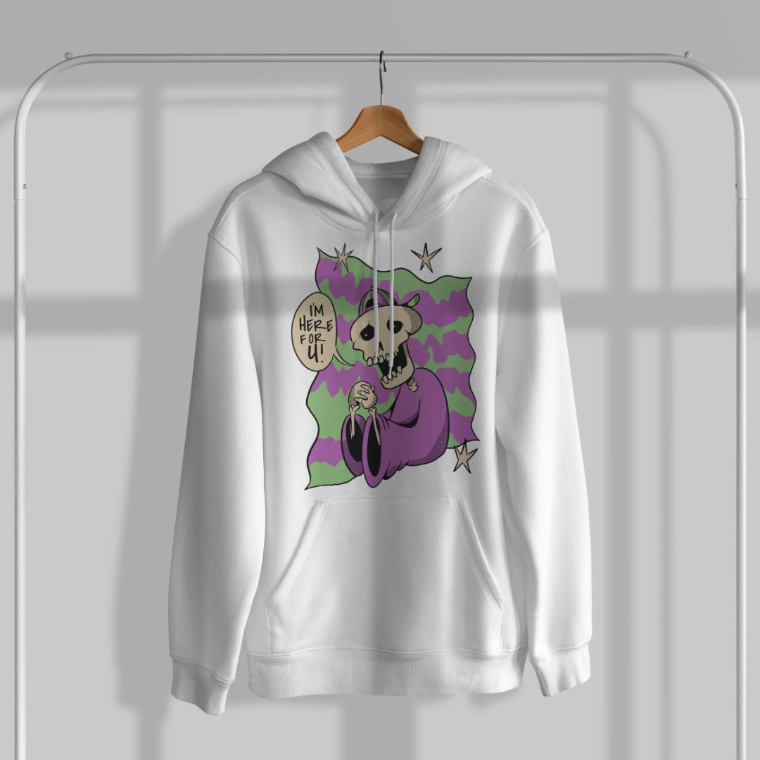 Cotton heavyweight oversized sweatshirt with Skeleton Here For You Heavyweight Oversized print