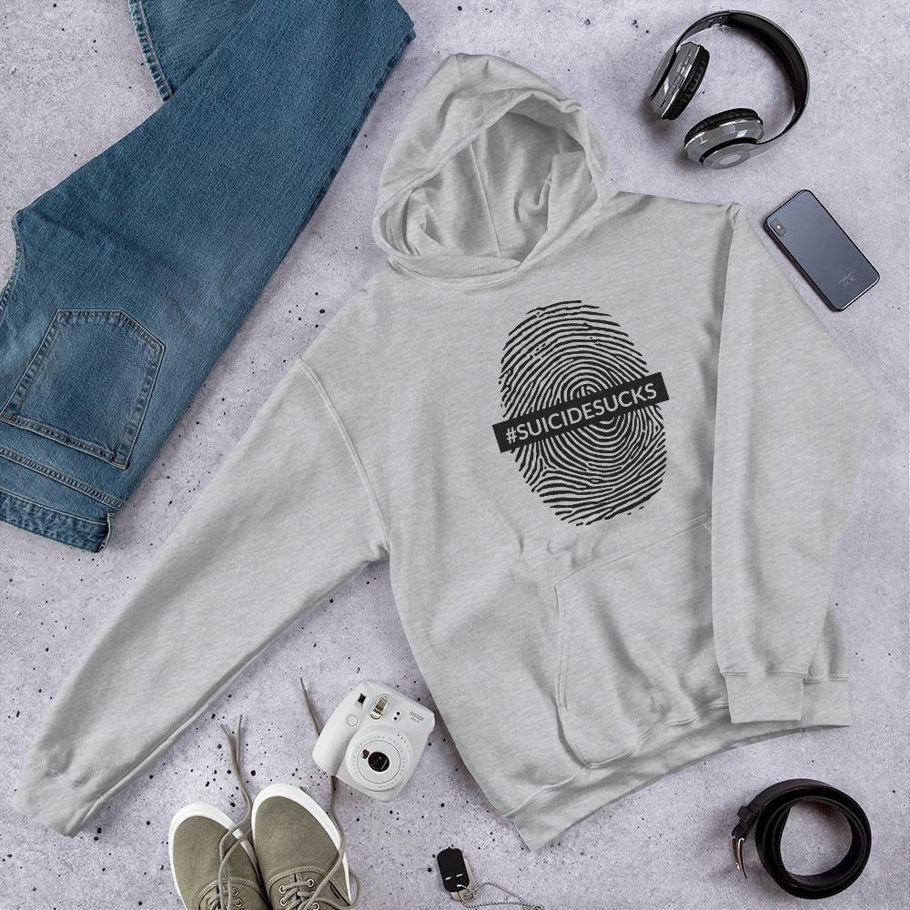 Suicide Sucks graphic hoodie – Fourth Dimension Club
