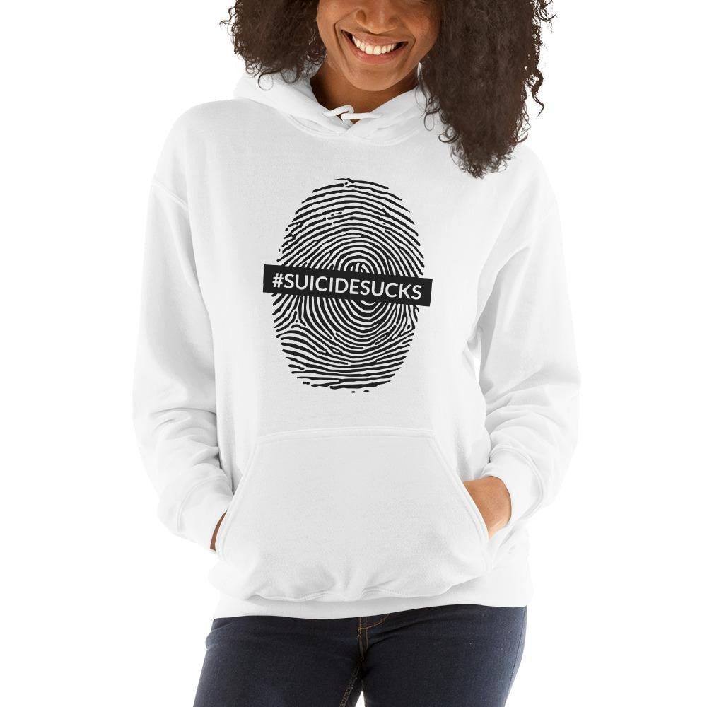 Suicide Sucks Unisex Hooded Sweatshirt — detail view 3