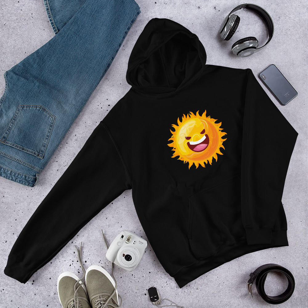 Sun Cartoon science hoodie front graphic – Fourth Dimension Club
