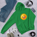 Sun Cartoon Unisex Hooded Sweatshirt — Green