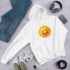 Sun Cartoon Unisex Hooded Sweatshirt — White