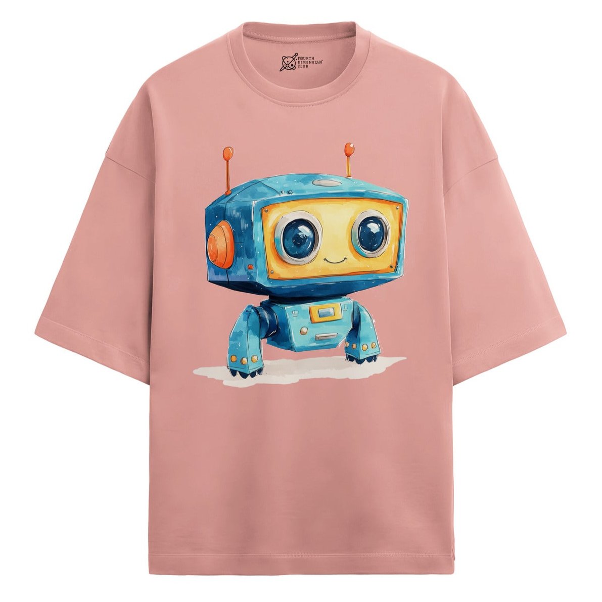 French terry oversized t-shirt with Sunny print