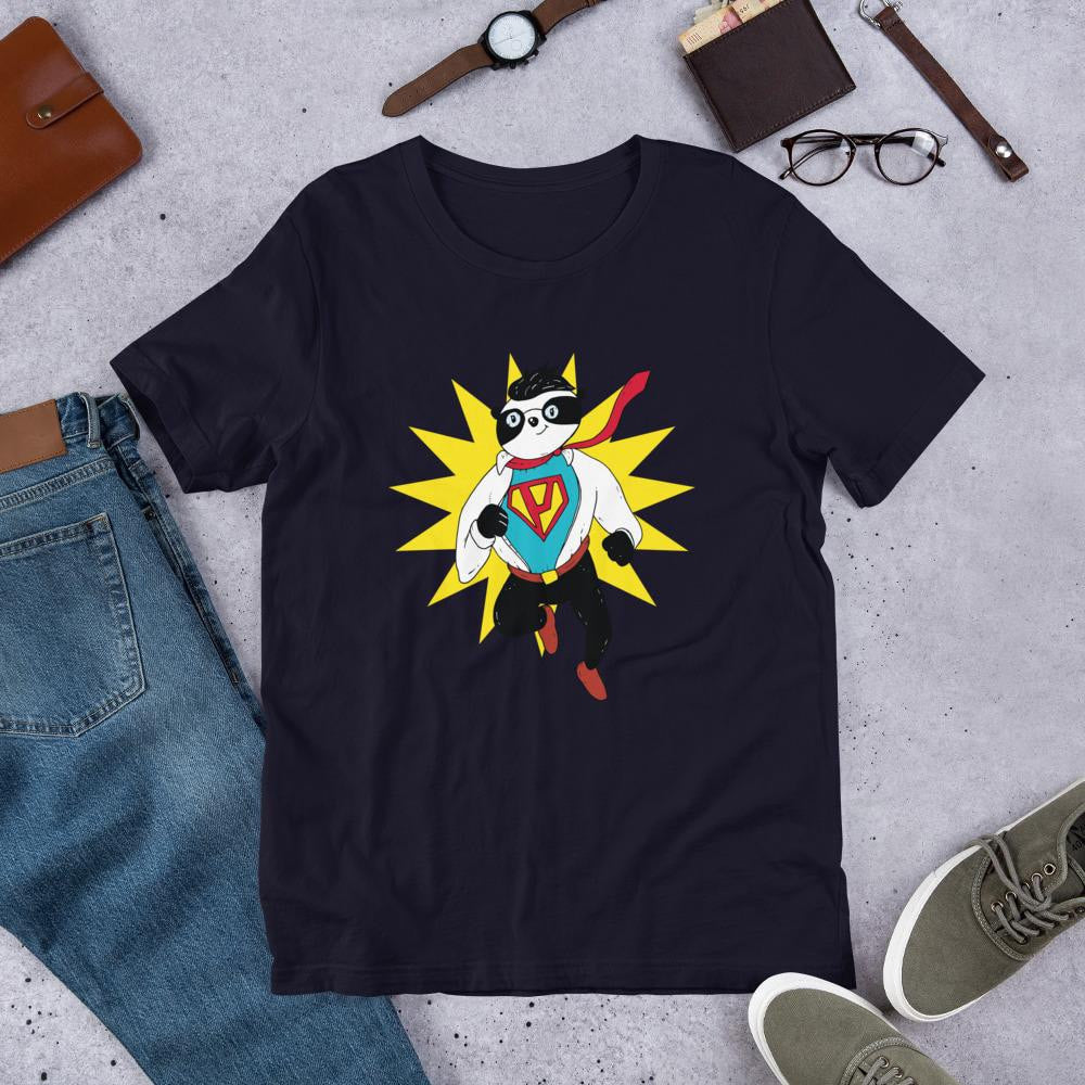 Super Panda Half Sleeve T-Shirt — Navy