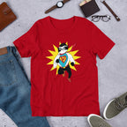 Super Panda Half Sleeve T-Shirt — Red