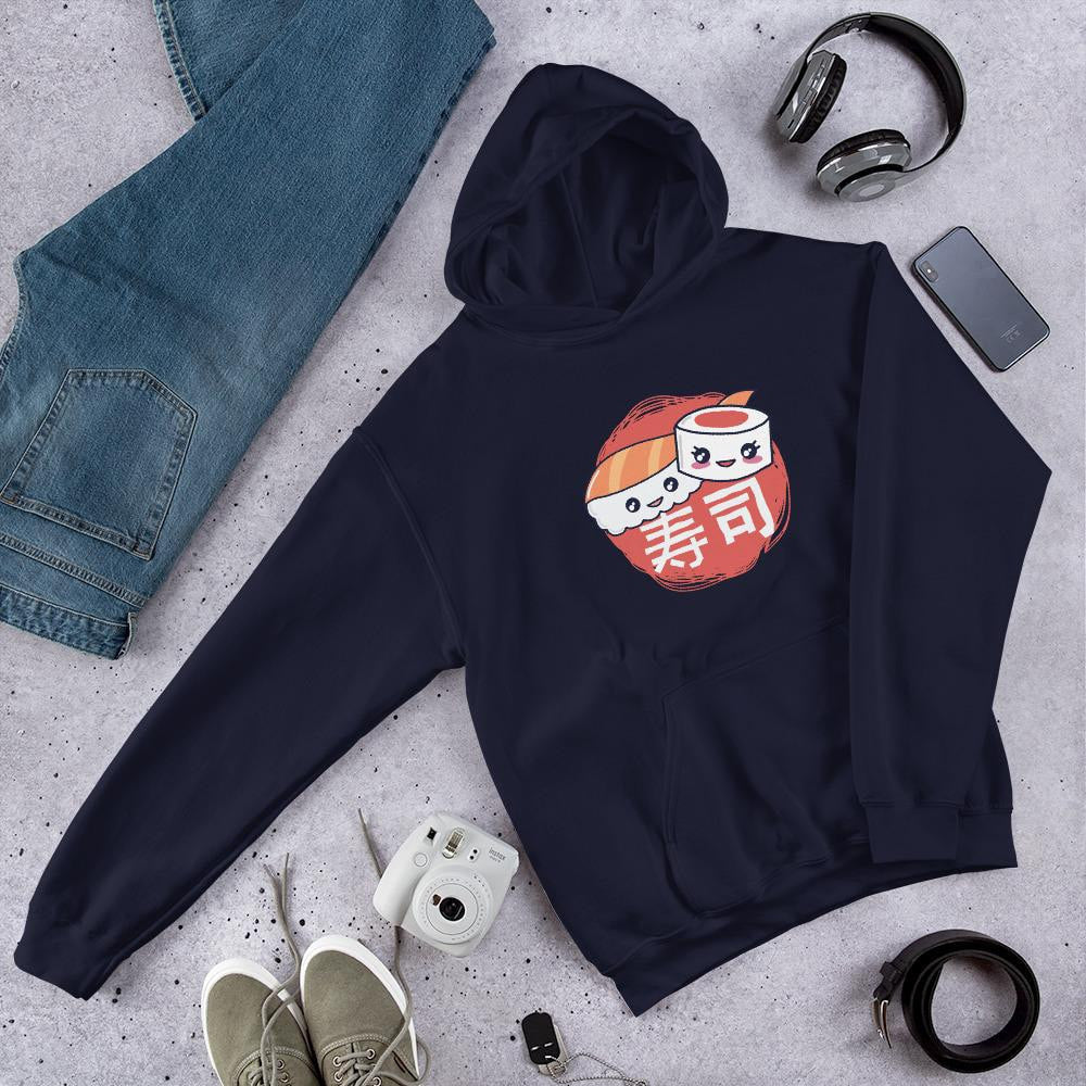 Sushi Pieces Unisex Hooded Sweatshirt