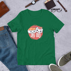 Sushi Pieces Half Sleeve T-Shirt — Green