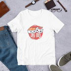Sushi Pieces Half Sleeve T-Shirt — White