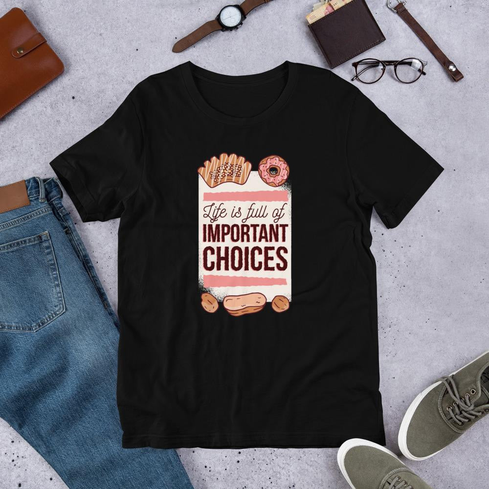 Sweet Choices Half Sleeve T-Shirt — Black