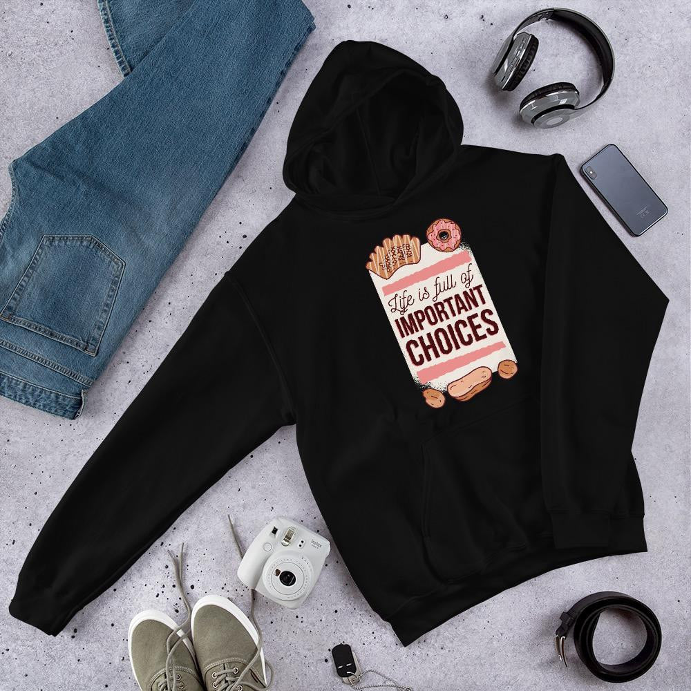 Sweat Choices Unisex Hooded Sweatshirt — Black