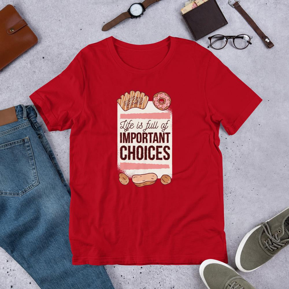 Sweet Choices Half Sleeve T-Shirt — Red