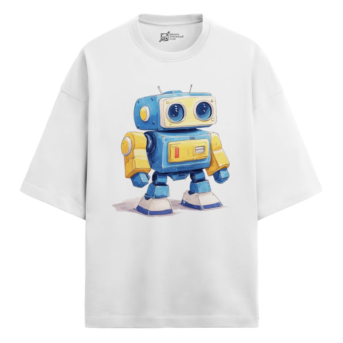 Tank Oversized French Terry T-Shirt — white-1