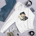 Tesla Kid Unisex Hooded Sweatshirt — White