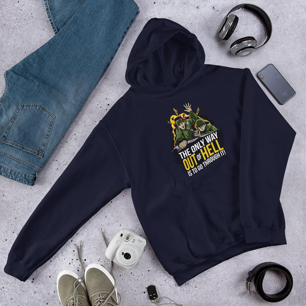 The Only Way Unisex Hooded Sweatshirt — Navy