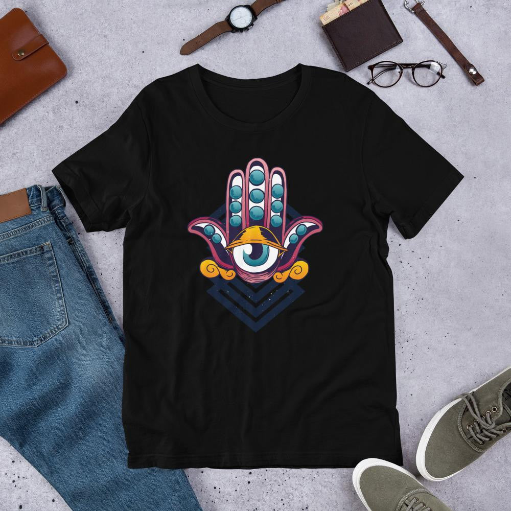 Third Eye Half Sleeve T-Shirt — Black