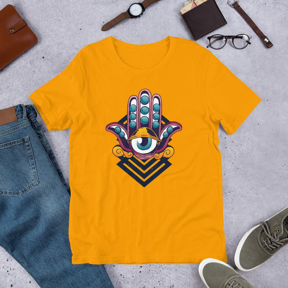 Third Eye Half Sleeve T-Shirt — Gold