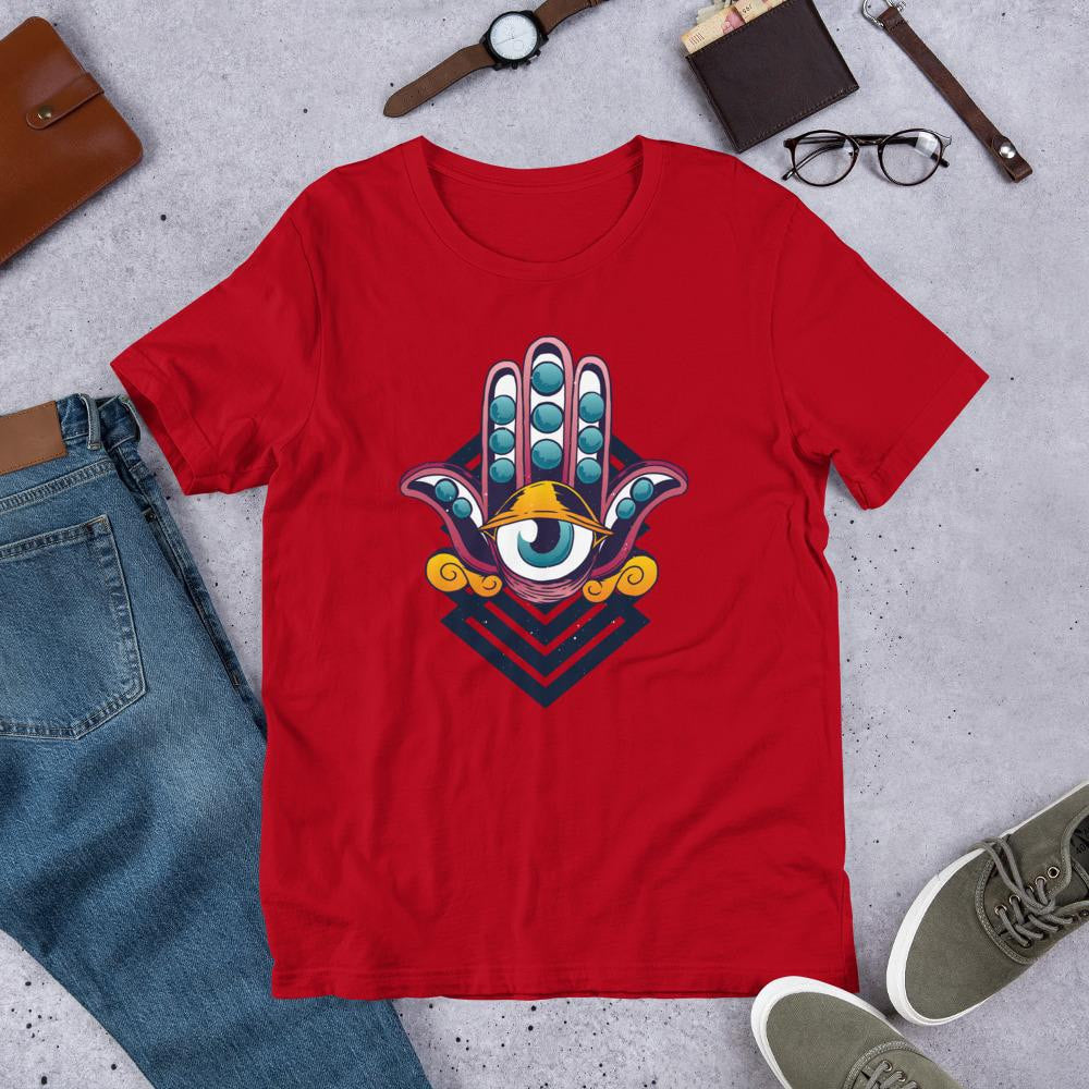 Third Eye Half Sleeve T-Shirt — Red