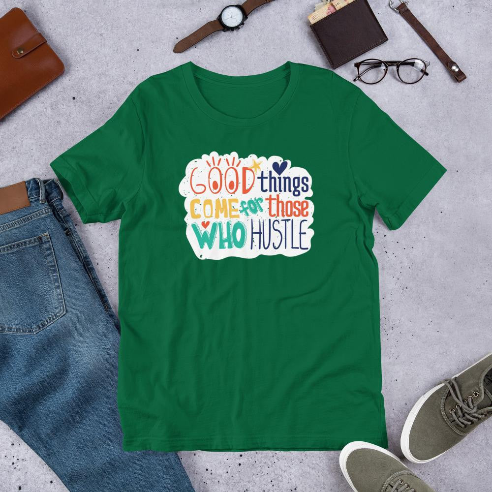 Good Things Hustle Half Sleeve T-Shirt — Green
