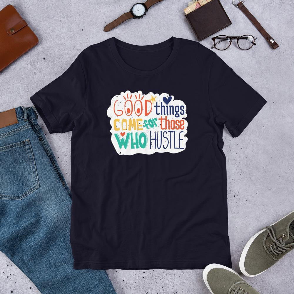 Good Things Hustle Half Sleeve T-Shirt — Navy
